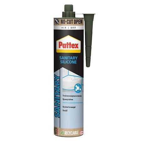 Silicon sanitar Pattex, alb, interior/exterior, 280 ml