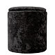 Taburet Nadia, catifea negra E01, cu spatiu depozitare, rotund, 37 x 37 x 42 cm Taburet Nadia, catifea negra E01, cu spatiu depozitare, rotund, 37 x 37 x 42 cm