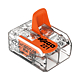 Conector imbinare cu parghii Wago Push Wire 221-413, pentru conductori unifilari, 2 x 6 mmp, 32 A, transparent, 10 bucati