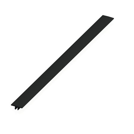 Capac pentru sina perete Alfer, PVC, negru, 16 x 1000 mm