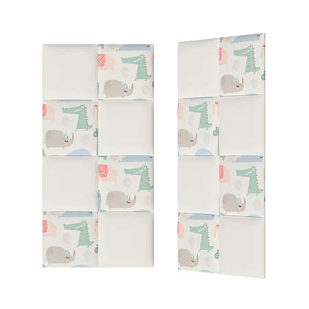 Panou decorativ tapitat, Kids Zoo, patrat, 300 x 300 x 37 mm