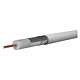 Cablu coaxial Emos CB130/ RG6U, 1 conductor, diametru 1.02 mm, alb, 5 m/colac