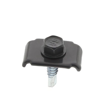 Clema fixare gard cu surub autoforant, cap hexagonal, gri, RAL 7024, diametru 6.3 mm, 20 x 30 mm, set 10 bucati