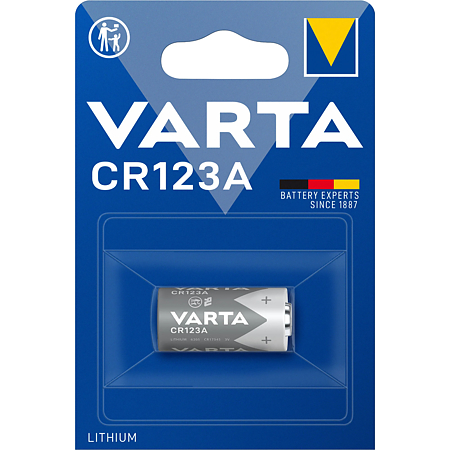 Baterie foto litiu Varta CR123A, cilindric, 3V