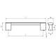Maner AA610 128 mm, aluminiu mat