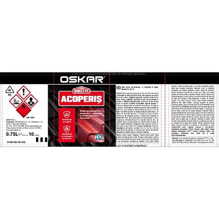 Vopsea Oskar Direct pe acoperis, maro roscat, exterior, 0.75 l