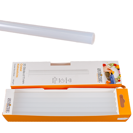 Batoane silicon Steinel Crystal pentru pistol de lipit, transparent,11 x 250 mm, set 20 buc