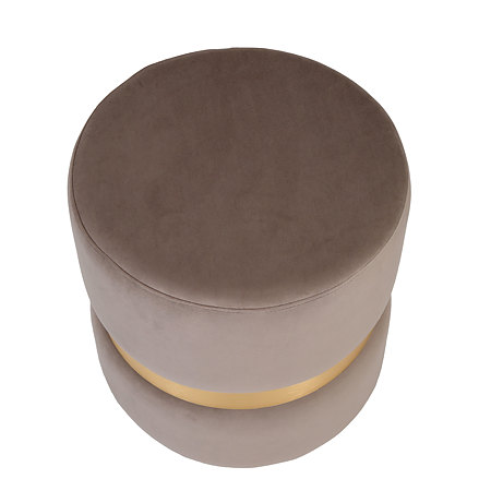 Taburet Ring, inel auriu, stofa gri deschis H34, rotund, 38 x 38 x 40 cm Taburet Ring, inel auriu, stofa gri deschis H34, rotund, 38 x 38 x 40 cm