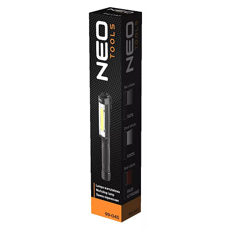 Lampa de inspectie cu baterii Neo Tools 99-045 Led COB, 4 W, 400 lm, 3 moduri iluminare