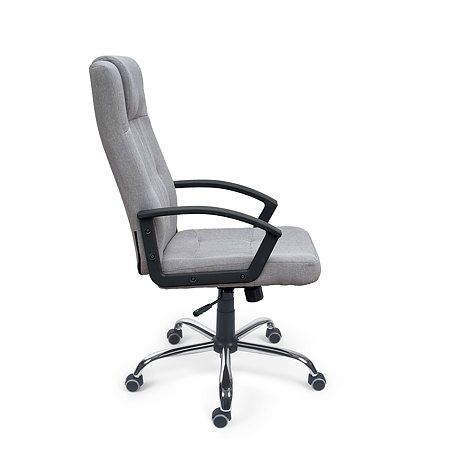 Scaun birou directorial gri Antares LGA68 CR E21, tapiterie textil, rotativ, reglabil pe inaltime, 63 x 66 x 124 cm