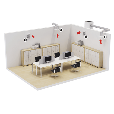 Ventilator axial cu grila automata Polo6 150AZ, Dospel, D 150 mm, 20W, alb