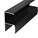 Profil aluminiu tip maner Y Eco, negru, fara perie, 3 m