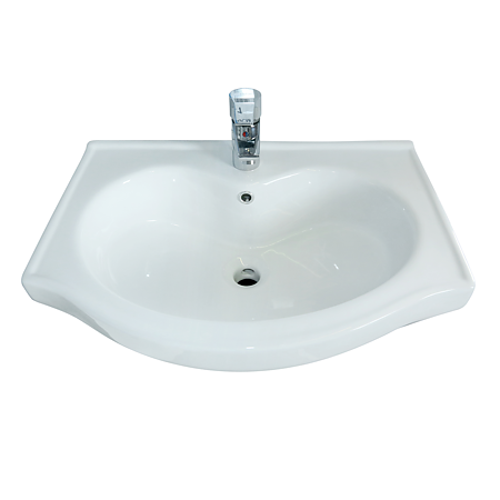 Baza cu lavoar Sanitop Verona, MDF-PAL, alb-wenge, 60 x 45 x 81 cm