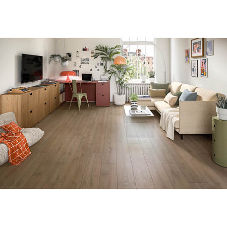 Parchet laminat 8 mm Egger NatureSense Aqua Stejar Turin maro EL2191, nuanta medie, clasa de trafic 32, Aqua CLIC it! , 1292 x 193 mm