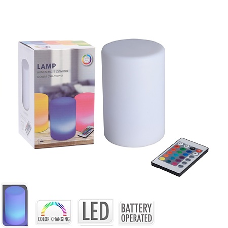 Lampa LED RGB cu telecomanda, alb, 10 x 15cm 
