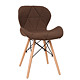 Scaun bucatarie/living Eliza, tapitat, textil, cadru de lemn, maro, max. 110 Kg, 73 x 47 cm