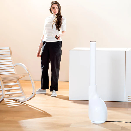Ventilator turn Taurus Babel Invisible, 30 W, 3 moduri, 12 trepte, alb, H 101 cm