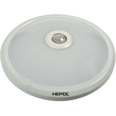Aplica rotunda cu senzor Hepol, 1 x LED, max 16 W, IP40, alb