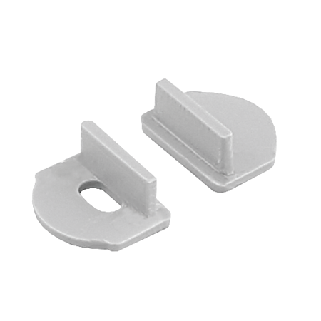 Set terminatie profil aluminiu led, plastic, gri, latime 14 mm Set terminatie profil aluminiu led, plastic, gri, latime 14 mm