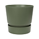 Ghiveci Elho Greenville Round, plastic, verde, diametru 30 cm, 23.3 cm
