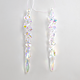 Decoratiune iarna turture gheata, alb iridiscent, 14 cm, 2 bucati/set Decoratiune iarna turture gheata, alb iridiscent, 14 cm, 2 bucati/set