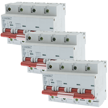 Intrerupator automat HBC 10 kA MCB, Comtec 3P+N, 80A