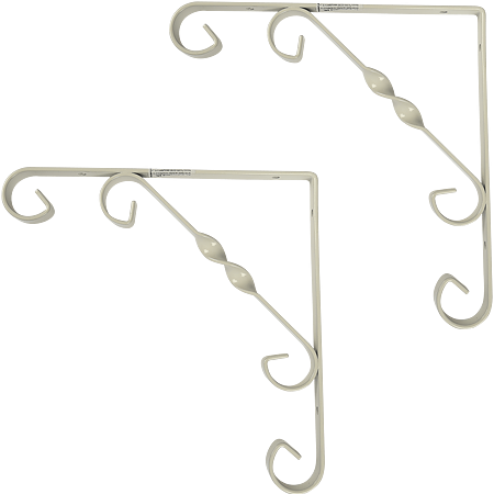 Consola decorativa, otel, alba, 205 x 205 x 14 mm