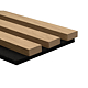 Panou riflaj acustic Stejar Saragossa, MDF, suport feltru 8 mm, interior, 2600 x 144 x 20 mm