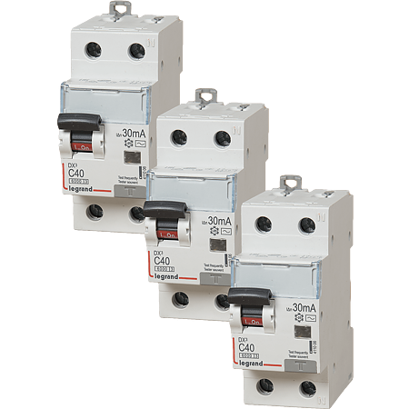 Intrerupator diferential DX3 6000 10kA Legrand 411006, 1P+N, 40A, 30mA Intrerupator diferential DX3 6000 10kA Legrand 411006, 1P+N, 40A, 30mA