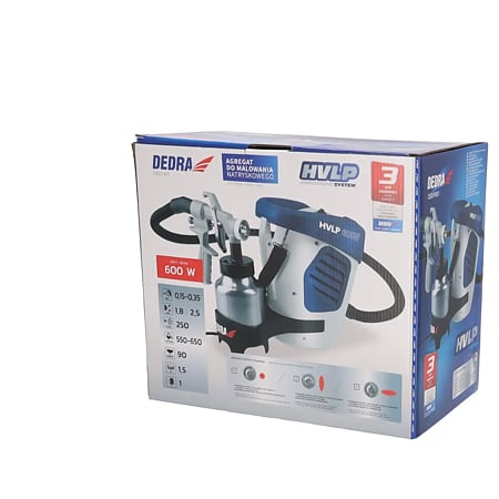 Aparat de vopsit prin pulverizare Dedra DED7413, 600 W, 550-650ml/min, rezervor 1 l, 3.3 kg
