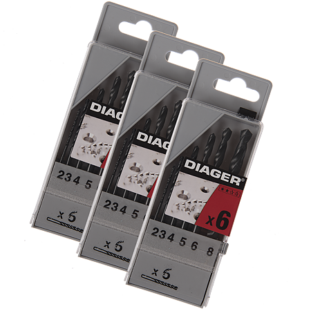  Set 6 burghie Unior, pentru metal, 2 - 8 mm