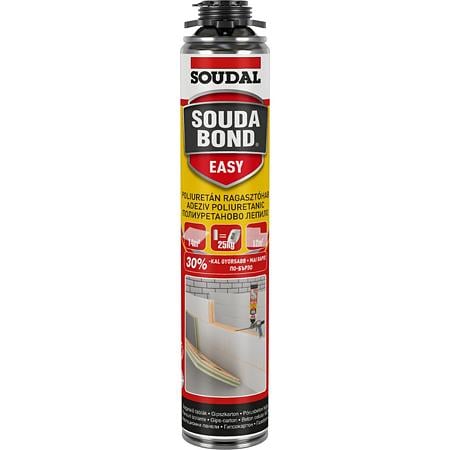 Adeziv poliuretanic polistiren/vata bazaltica Soudal Soudabond Easy, aplicare cu pistol, interior/exterior, 750 ml