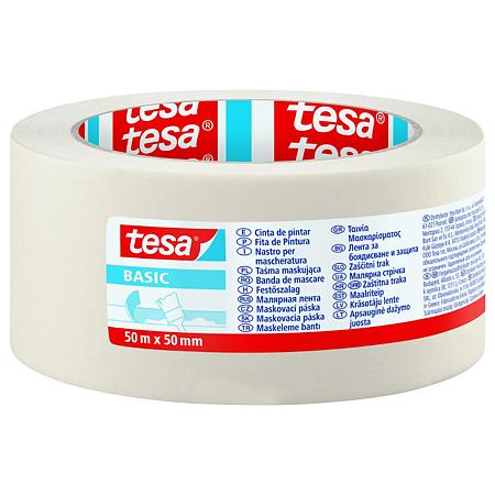Banda mascare Tesa BASIC - 58599, crem-alb, interior, 50 mm 