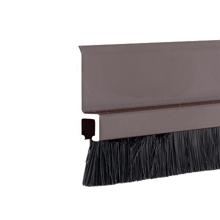 Prag izolator din aluminiu ALU FIX, cu perie, maro, L: 100 cm