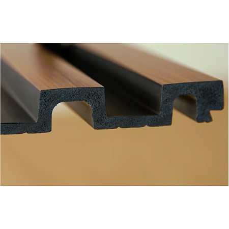 Panou decorativ riflaj Linerio M-Line, spuma polimerica, antracit, 2650 x 122 x 12 mm
