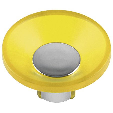 Buton CupaTeko 8144-C, plastic, galben, 48 mm