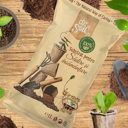 Substrat Dr. Soil, pentru sadire si insamantare, 1 L Substrat Dr. Soil, pentru sadire si insamantare, 1 L