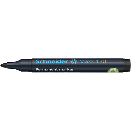 Marker permanent Schneider 130, varf rotund, 3 mm, cu vopsea neagra
