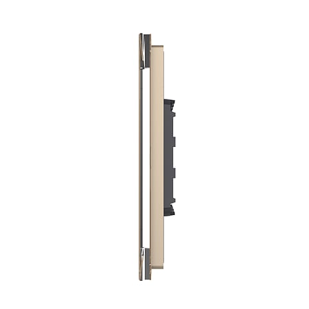 Panou intrerupator dublu Livolo VL-P702-2A, sticla securizata, auriu