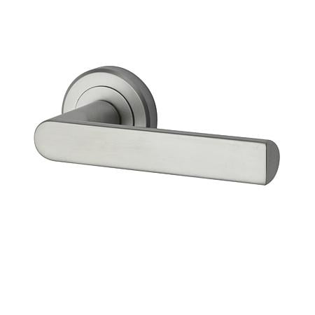 Maner usa de interior pe rozeta rotunda Osprey Yale, zinc, crom satinat, 40 mm