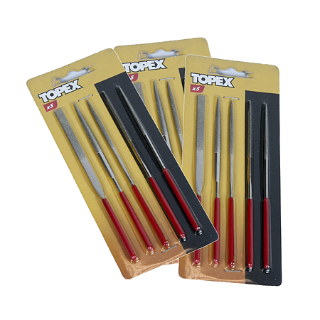 Set 5 mini pile diamantate, 140 / 4 mm