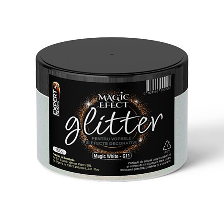 Sclipici decorativ Glitter G11 Magic Efect, white, 150 gr
