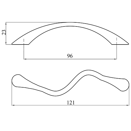 Maner S 96 mm crom