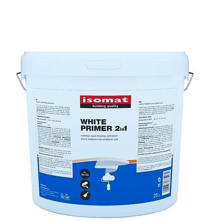 Amorsa perete Isomat White Primer 2 in 1, interior, alb, 25 l