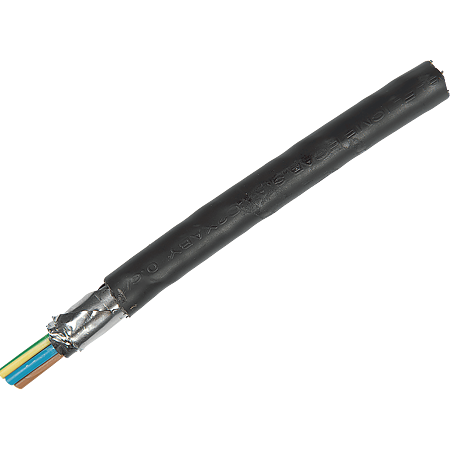 Cablu electric C2XABY (CYABY) 5 x 4 mm², izolatie PVC, negru, cupru