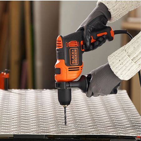 Masina de Gaurit cu percutie Black&Decker, Negru / Portocaliu, BEH710, 710 W, 2800 rpm