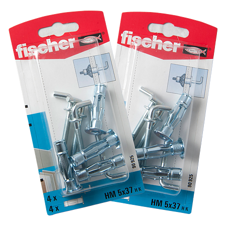 Diblu din metal cu surub L, Fischer HM, 5 x 37 mm, 5 x 60 mm, 4 buc