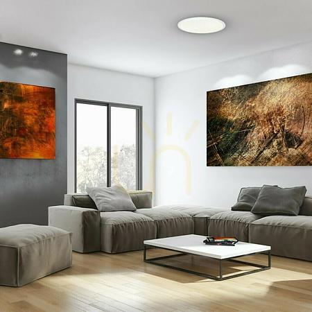 Plafoniera Cruz, metal, 1 x LED, 66 W, alb, 50 cm