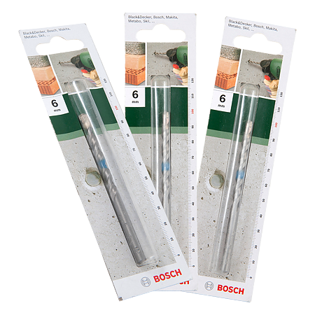 Burghiu Bosch, mandrina standard, pentru beton conform Iso 5468, 6 mm