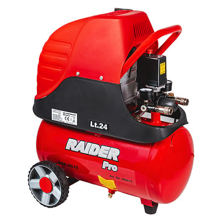 Compresor aer Raider Pro AC15, 24 l, 1.5 kW, 8 bar, 110 l/min